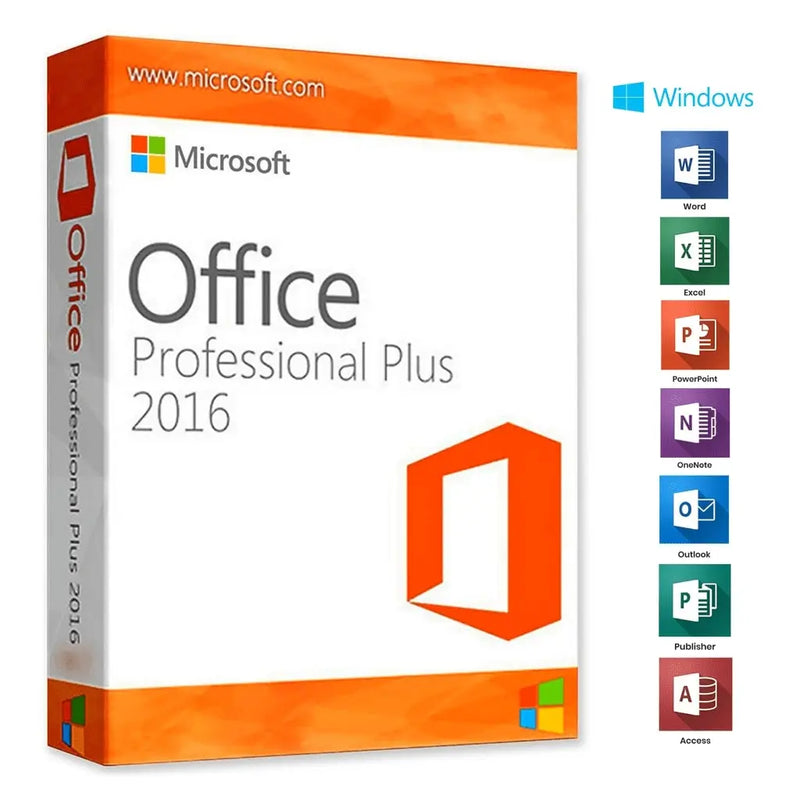 Microsoft Office 2016 Professional  Plus - 32 / 64 Bits - ESD